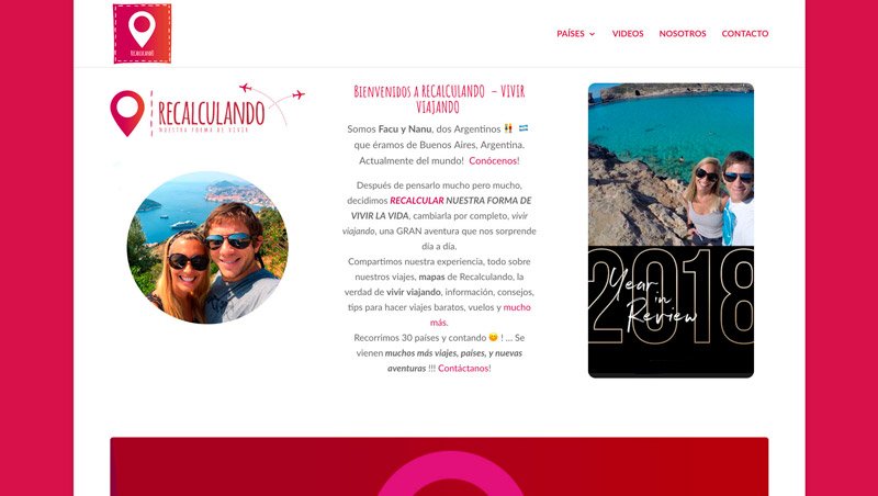 Software Solutions: Website Recalculando Viajes