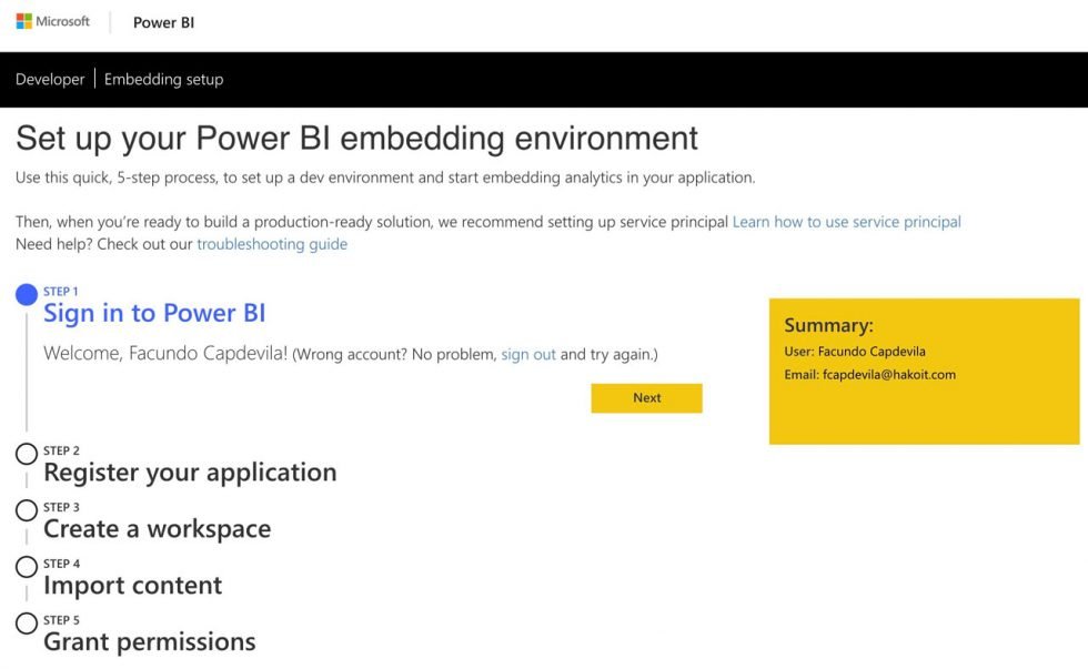 How to use Power BI Embedded - Tutorial Step by step - Hako IT