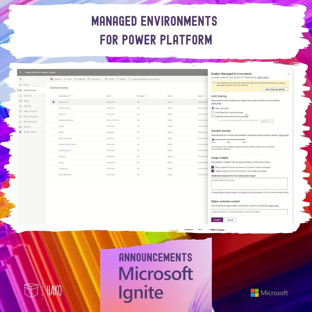 Managed Environments for Power Platform Microsoft Ignite 2022 News