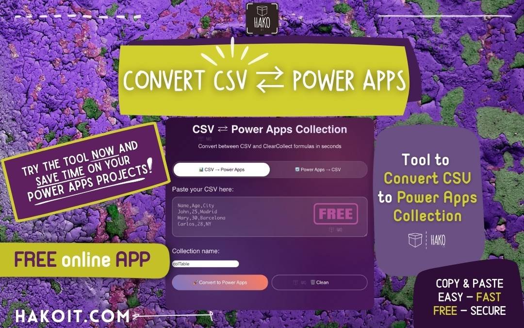 csv to collection power apps