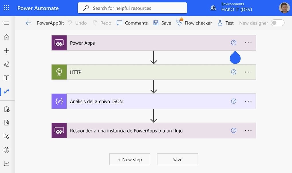power apps api power automate