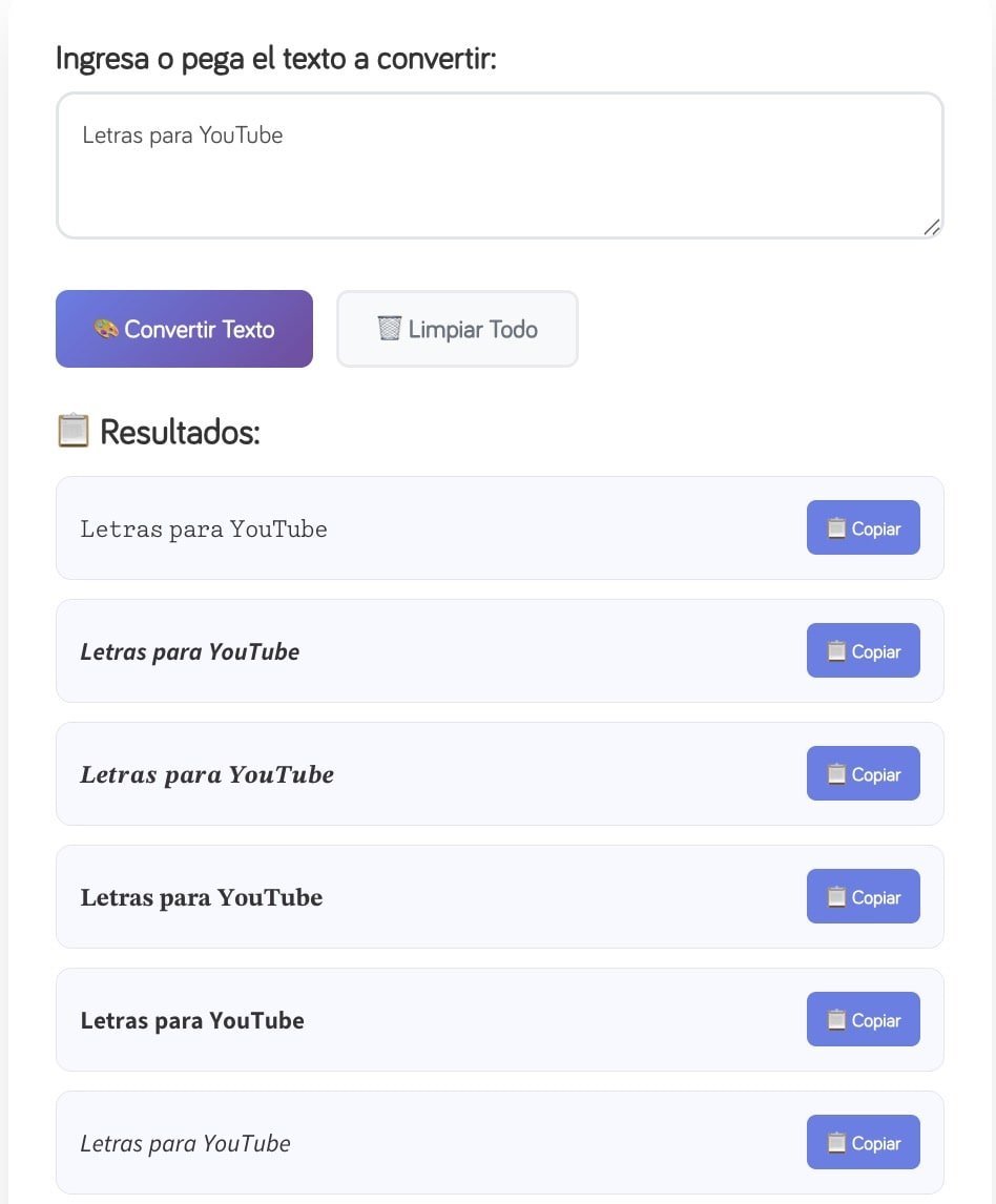 letras para youtube ejemplo