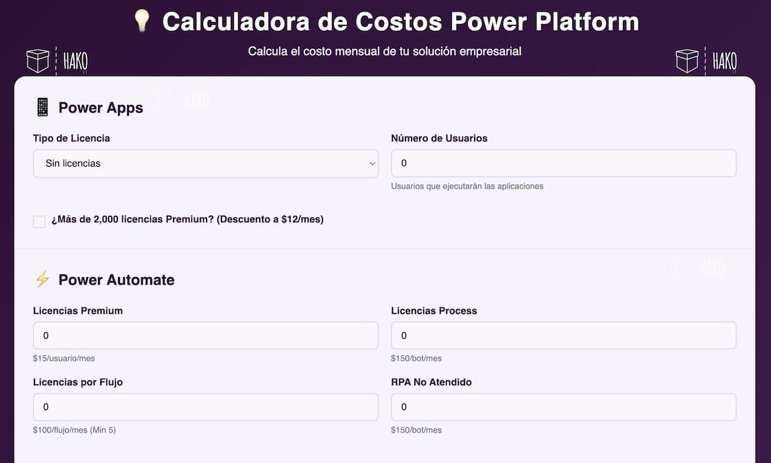 calculadora costos power platform calculadora costos power platform