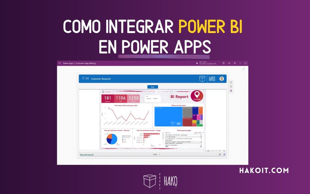 integrar power bi en power apps