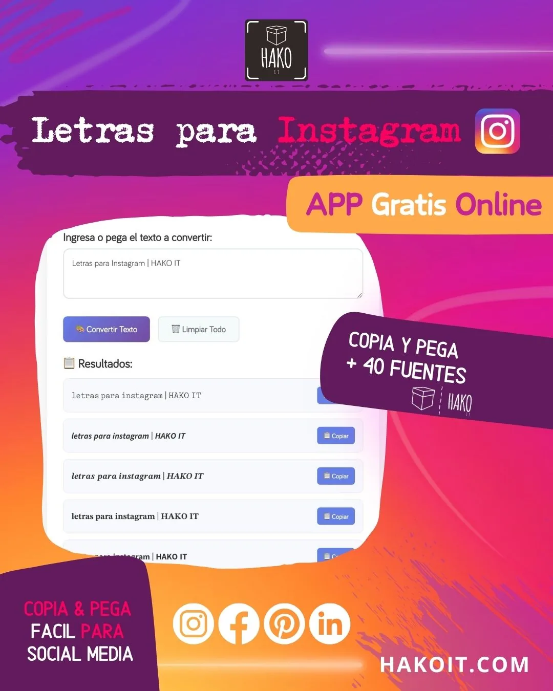 fuentes para instagram